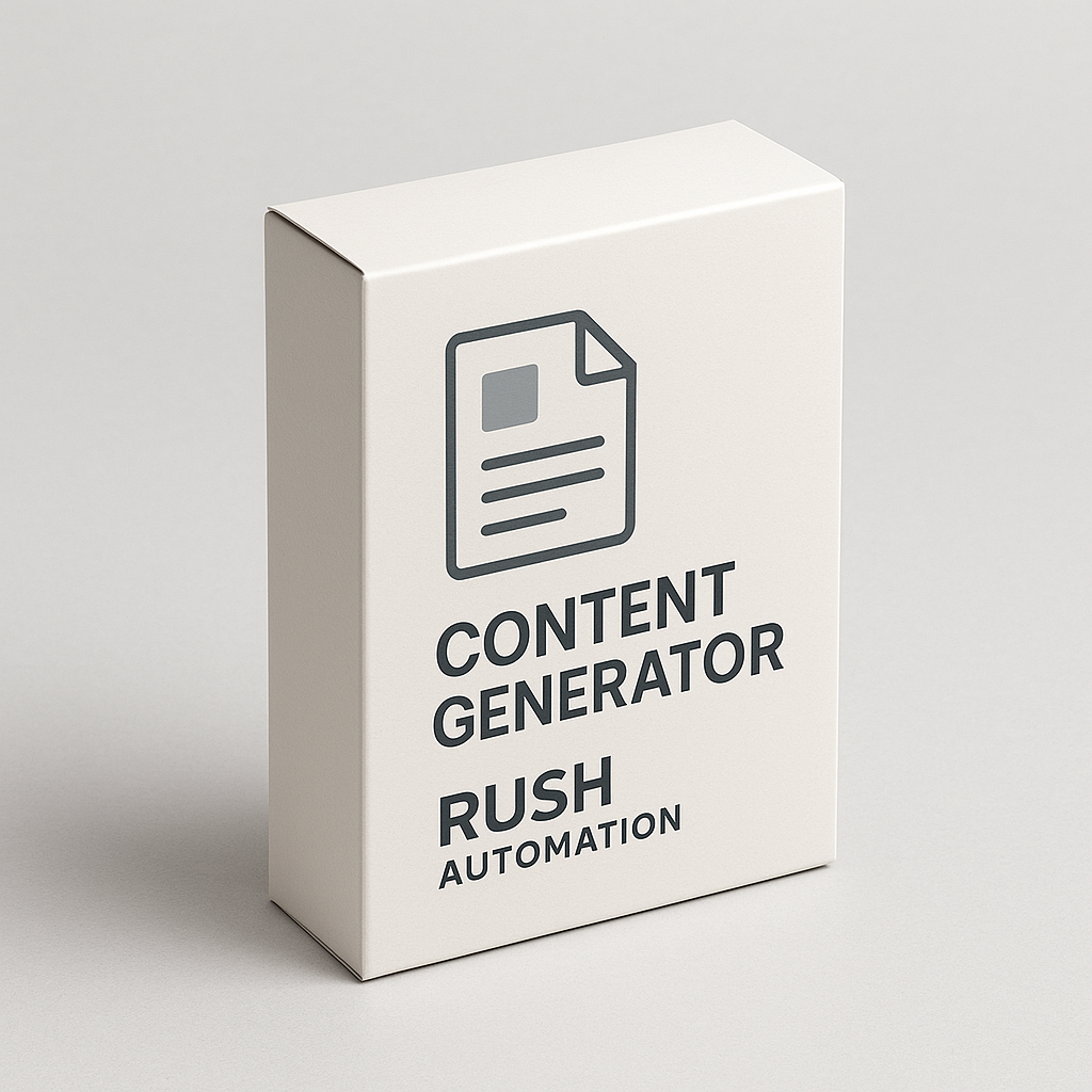 Content Generator - RushAutomation